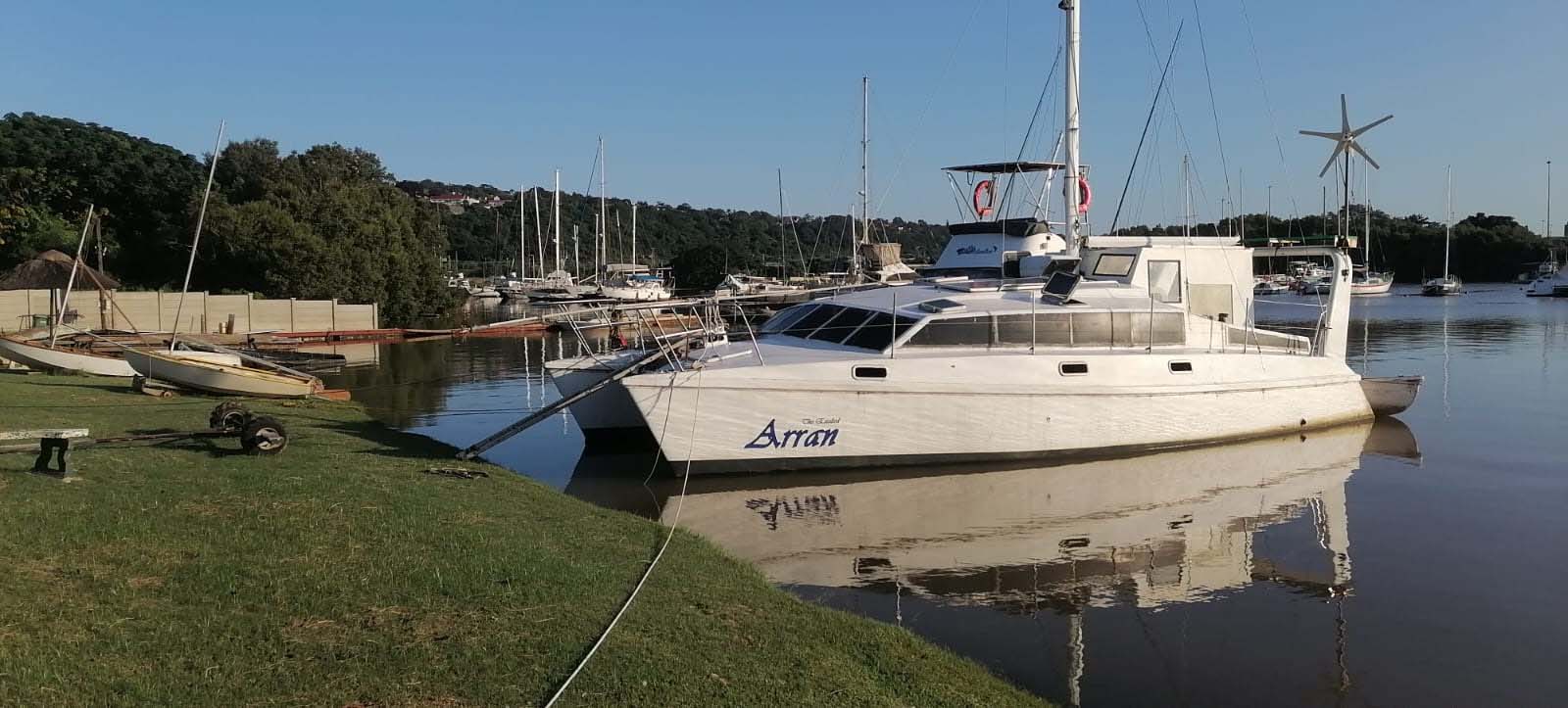 Boat on the scrubbing pad